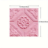 Yeknu 35*35cm Ceiling Roof Decoration Wallpaper Self-adhesive Bedroom 3D Waterproof Background Wall Wallpaper