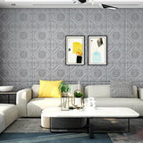 Yeknu 35*35cm Ceiling Roof Decoration Wallpaper Self-adhesive Bedroom 3D Waterproof Background Wall Wallpaper