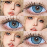 Yeknu  1 Pair Korean Lenses Colored Contact Lenses With Degree Myopia Lenses Brown Contact Lenses Big Eye Lenses Natural