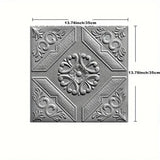 Yeknu 35*35cm Ceiling Roof Decoration Wallpaper Self-adhesive Bedroom 3D Waterproof Background Wall Wallpaper