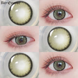 Yeknu  1 Pair Korean Lenses Colored Contact Lenses With Degree Myopia Lenses Brown Contact Lenses Big Eye Lenses Natural
