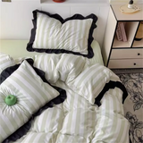 Yeknu  French Girl New Pure Cotton Bed Set Four-piece Set All-cotton Four-season Universal Quilt Cover Three-piece Bedding Set