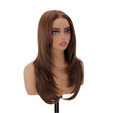 Yeknu  13x3 Transparent Lace Front Wigs Silver Blonde Color Synthetic Hair Wigs 22 Inch Straight Glueless Lace Front Daily Wigs