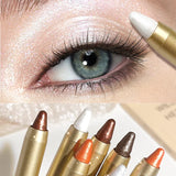 Yeknu  Lazy dual-ended pearlescent eyeshadow pencil waterproof glitter eyeshadow stick contour brightening silky eyeshadow pencil