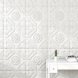 Yeknu 35*35cm Ceiling Roof Decoration Wallpaper Self-adhesive Bedroom 3D Waterproof Background Wall Wallpaper