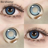 Yeknu  1 Pair Korean Lenses Colored Contact Lenses with Prescription Lenses with Degree Blue Lenses Fashion Lenses
