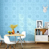 Yeknu 35*35cm Ceiling Roof Decoration Wallpaper Self-adhesive Bedroom 3D Waterproof Background Wall Wallpaper