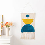 Yeknu  Hanging Tapestry with Handmade Tassels Dorm Hotel Wall Hanging Cover Blanket Decor Fabric Home Stay Ramadan Decoration
