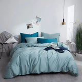 Yeknu  Silky Soft Pure 600TC Egyptian Cotton Solid color Bedding set Duvet Cover+2Pcs Pillowcases Twin Double Queen King Size