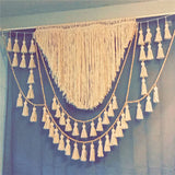 Yeknu Lagre Macrame Wall Hanging Tapestry Hand-woven  Pendant Tassel Geometric Tapestry Bedside Wall Boho Decor Wedding Backdrop Decor