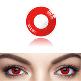 Yeknu  2pcs Halloween Colorful Contact Lenses Anime Cosplay Eye Lenses multicolored lenses Lenses White Black Red Lenses