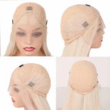 Yeknu  Blue Curly Wigs for Women Synthetic Lace Front Wig Long Loose Curly Blue Wig Heat Resistant Fiber Hair Wig Cosplay Party