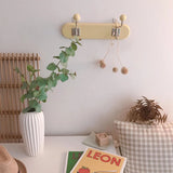 Yeknu  Nordic Wall Hook French Korean Wooden Clothes Hat Holder Rack Hooks Crochet Organizer Kids Room Decoration Home Nursery Decor