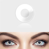 Yeknu  2Pcs/1Pair White Contact Lenses For Pupils Eyes Halloween Anime Cosplay Lenses Eye Contacts Makeup White Lens Cosplay Lens