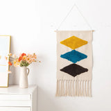 Yeknu  Hanging Tapestry with Handmade Tassels Dorm Hotel Wall Hanging Cover Blanket Decor Fabric Home Stay Ramadan Decoration