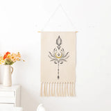 Yeknu  Hanging Tapestry with Handmade Tassels Dorm Hotel Wall Hanging Cover Blanket Decor Fabric Home Stay Ramadan Decoration