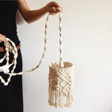 Yeknu  Handmade Macrame Light Shade Chandeliers Hanging Lamp Cover Handcraft Tassel Light Cover  Macrame Woven Bohemia Tapestry Decor