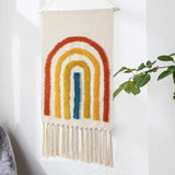Yeknu  Hanging Tapestry with Handmade Tassels Dorm Hotel Wall Hanging Cover Blanket Decor Fabric Home Stay Ramadan Decoration