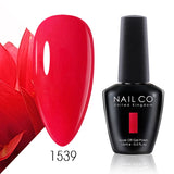 Yeknu  15ml Nail Gel Polish Red Pink Colorful Semi Permanent Soak Off UV LED Base Top Coat Nails Art Gel Varnishes For Manicure