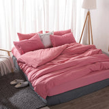 Yeknu  3/4pcs Nordic Style Comfortable High Quality Printing Family Bedding Set Duvet Cover Flat Sheet Pillowcases Dropshipping