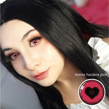 Yeknu  2PCS/Pair Pink Lense Halloween Lenses anime accessories Color contact lenses Cosplay Anime Lenses Yearly Contact lens