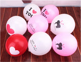 Yeknu 50pcs Balloons Red White Love Round Heart Wedding balloon Birthday party Wedding Decoration Marriage accessories latex ballute