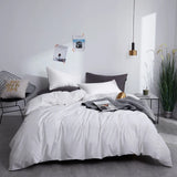 Yeknu  Silky Soft Pure 600TC Egyptian Cotton Solid color Bedding set Duvet Cover+2Pcs Pillowcases Twin Double Queen King Size