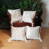 Yeknu 45x45cm 100% Cotton Macrame Handmade Cotton Thread Pillow Covers Geometry Bohemia Cushion Covers Home Decor Custom Size