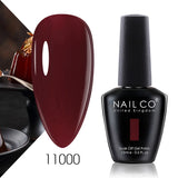 Yeknu  15ml Nail Gel Polish Red Pink Colorful Semi Permanent Soak Off UV LED Base Top Coat Nails Art Gel Varnishes For Manicure