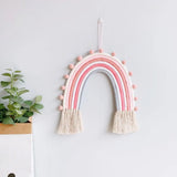 Yeknu  Handmade Hanging Decor Macrame Rainbow Home Decoration Wall Ornaments Baby Room Nursery Decor Nordic Photography Accessories