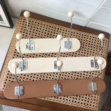 Yeknu  Nordic Wall Hook French Korean Wooden Clothes Hat Holder Rack Hooks Crochet Organizer Kids Room Decoration Home Nursery Decor