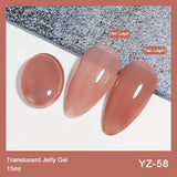 Yeknu  New Base Top Coat UV Gel Gelpolish Soak Off Lakiery Hybrydowe Vernis Nail Art Gel Nail Polish Primer Lacquer Nails Gellak