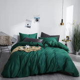 Yeknu  Silky Soft Pure 600TC Egyptian Cotton Solid color Bedding set Duvet Cover+2Pcs Pillowcases Twin Double Queen King Size