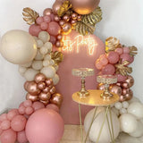 Yeknu Macaron Rose Pink Balloon Garland Arch Kit Birthday Party Decoration Kids Baby Shower Wedding Christmas Party Balloon Supplies