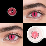 Yeknu  2PCS/Pair Pink Lense Halloween Lenses anime accessories Color contact lenses Cosplay Anime Lenses Yearly Contact lens