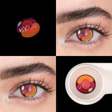 Yeknu  2PCS/Pair Pink Lense Halloween Lenses anime accessories Color contact lenses Cosplay Anime Lenses Yearly Contact lens