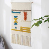 Yeknu  Hanging Tapestry with Handmade Tassels Dorm Hotel Wall Hanging Cover Blanket Decor Fabric Home Stay Ramadan Decoration