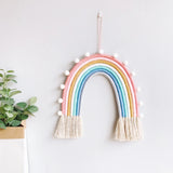 Yeknu  Handmade Hanging Decor Macrame Rainbow Home Decoration Wall Ornaments Baby Room Nursery Decor Nordic Photography Accessories