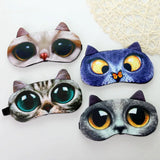 Yeknu 1PCS 3D Sleeping Mask Cute Cartoon Cat Dog Sleeping Eye Mask Eyeshade Cover Soft Portable Animal Blindfold Eyepatch Eye Cover