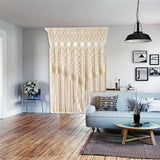 Yeknu 220*280CM Macrame Curtain Bohemian Hand-woven Wall Hanging Tapestry  Window Door Curtain Tapestry  Bohe Home  Decoration