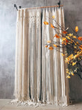 Yeknu  Hand-woven Macrame Cotton Door Curtain Tapestry Wall Hanging Art Tapestry Boho Decoration Bohemia Wedding Backdrop Tapestry