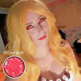 Yeknu  2PCS/Pair Pink Lense Halloween Lenses anime accessories Color contact lenses Cosplay Anime Lenses Yearly Contact lens