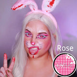 Yeknu  2PCS/Pair Pink Lense Halloween Lenses anime accessories Color contact lenses Cosplay Anime Lenses Yearly Contact lens