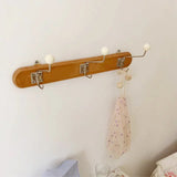 Yeknu  Nordic Wall Hook French Korean Wooden Clothes Hat Holder Rack Hooks Crochet Organizer Kids Room Decoration Home Nursery Decor