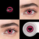 Yeknu  2PCS/Pair Pink Lense Halloween Lenses anime accessories Color contact lenses Cosplay Anime Lenses Yearly Contact lens