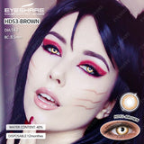Yeknu Cosplay HD53 Brown 14.2mm 1 Pair | 1 Year