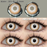 Yeknu Cosplay HD53 Brown 14.2mm 1 Pair | 1 Year