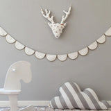 Yeknu  Nordic Style Hanging Decorations Cotton Linen Flower Garland Kids Chambre Enfant Room Decoration Home Party Wedding Wall Decor