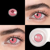 Yeknu  2PCS/Pair Pink Lense Halloween Lenses anime accessories Color contact lenses Cosplay Anime Lenses Yearly Contact lens