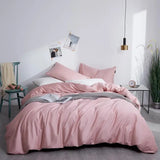 Yeknu  Silky Soft Pure 600TC Egyptian Cotton Solid color Bedding set Duvet Cover+2Pcs Pillowcases Twin Double Queen King Size